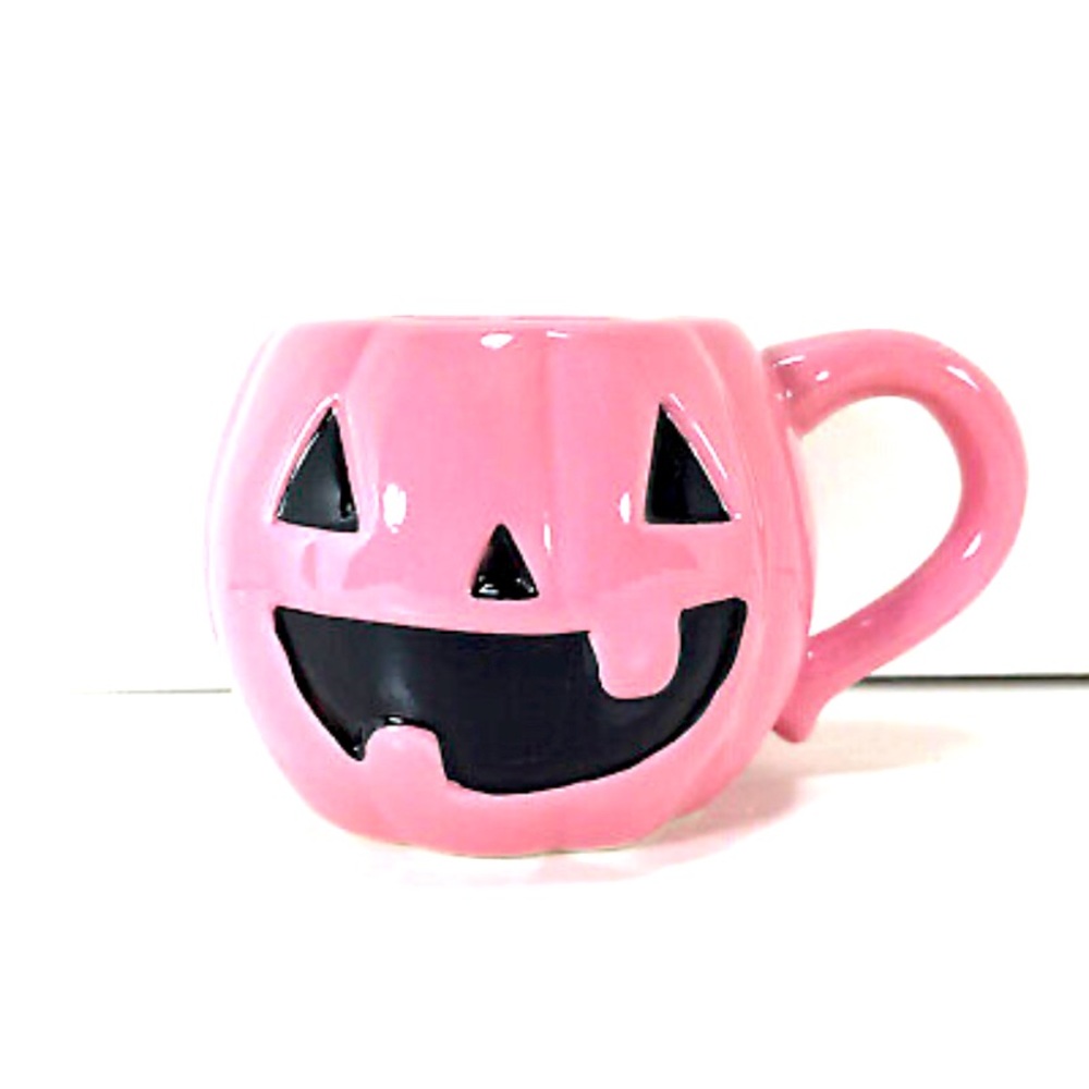 Pink Pumpkin jack-o-lantern mug . Super cute!!!